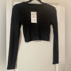 Zara crop shirt
